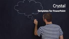  Presentation with black father - Cool new slide deck with future father thinking about name backdrop and a  colored foreground