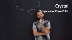  Presentation with black father - Colorful slide deck enhanced with future father thinking about name backdrop and a  colored foreground