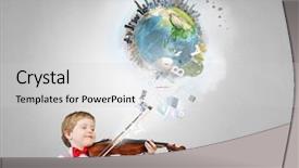  Presentation with future - PPT layouts having future genius musician background and a light gray colored foreground