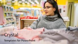  Presentation with childrens - Slide deck featuring future mother in glasses buys background and a  colored foreground