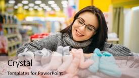  Presentation with mother baby - Cool new theme with future mother in glasses buys backdrop and a lemonade colored foreground