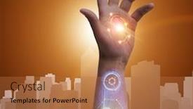  Presentation with bionic - Beautiful PPT theme featuring future-of-bionic-payments backdrop and a red colored foreground