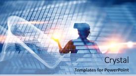  Presentation with future digital technology - Amazing theme having future of technology mixed media backdrop and a light blue colored foreground