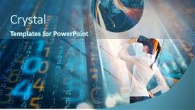  Presentation with virtual technology - PPT layouts having future-of-virtual-technology-mixed background and a ocean colored foreground
