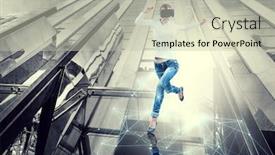  Presentation with virtual technology - PPT theme featuring future-of-virtual-technology-mixed background and a soft green colored foreground