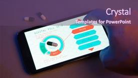  Presentation with high tech - Presentation with future pills - hand choosing pill type background and a violet colored foreground