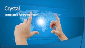  Presentation with scope - Amazing PPT theme having future scope - digital world concept graphic including backdrop and a teal colored foreground