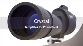  Presentation with scope - Slide deck consisting of future scope - spyglass isolated on white background and a tawny brown colored foreground