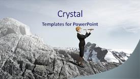  Presentation with woman engineer - Presentation design having future scope - young woman engineer on rock background and a  colored foreground