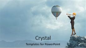  Presentation with woman engineer - Audience pleasing slide deck consisting of future scope - young woman engineer on rock backdrop and a  colored foreground