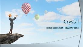  Presentation with woman engineer - Audience pleasing presentation design consisting of future scope - young woman engineer on rock backdrop and a sky blue colored foreground