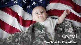  Presentation with baby chickens little cute chicks - Beautiful PPT layouts featuring future soldiers - cute little baby in military backdrop and a dark gray colored foreground