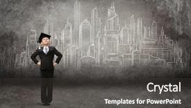  Presentation with student - Colorful theme enhanced with future success - full-length portrait of little student backdrop and a  colored foreground