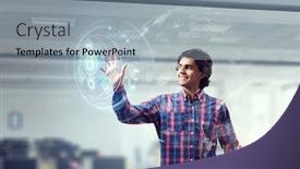  Presentation with today - Slide deck featuring future-technologies-today-mixed-media background and a light gray colored foreground