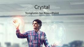  Presentation with today - Presentation design featuring future technologies today background and a light gray colored foreground