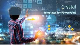  Presentation with today - Beautiful slide set featuring future technologies today backdrop and a ocean colored foreground