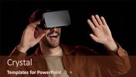  Presentation with black technology - Audience pleasing slide deck consisting of future-technology-and-people-concept backdrop and a tawny brown colored foreground