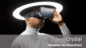  Presentation with augmented reality - Slides featuring future-technology-augmented-reality background and a gray colored foreground