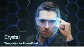  Presentation with nano technology - Amazing PPT layouts having future technology business and people backdrop and a wine colored foreground