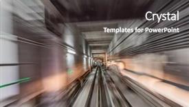  Presentation with movement - Cool new PPT theme with future technology city - high speed movement backdrop and a dark gray colored foreground