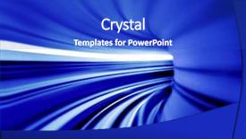  Presentation with moving fast train track - Slide deck with future technology city - train moving in tunnel -abstract background and a cobalt blue colored foreground