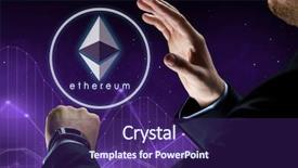  Presentation with ultra - Colorful slide deck enhanced with future technology concept - close backdrop and a violet colored foreground