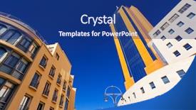  Presentation with future city - Slide deck consisting of future tourism - stunning image of the city background and a navy blue colored foreground