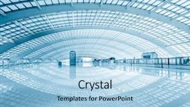  Presentation with transportation - Theme having future transportation - interior of the modern mall background and a light blue colored foreground