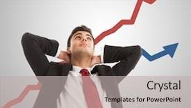  Presentation with growing up milk - Theme enhanced with future trends - relaxed businessman looking background and a  colored foreground