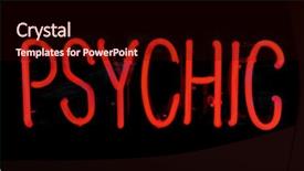  Presentation with light sign - Presentation consisting of future vision signs - psychic red neon light sign background and a wine colored foreground