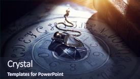  Presentation with crystal - Slide set enhanced with future with crystal pendulum background and a ocean colored foreground