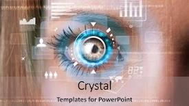  Presentation with future - Amazing slide set having future woman with cyber technology backdrop and a soft green colored foreground