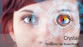  Presentation with cyber - Cool new presentation with comfortable sofa on color wall background backdrop and a lemonade colored foreground