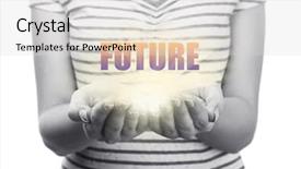  Presentation with light rays - Presentation theme with future word with light ray background and a light gray colored foreground
