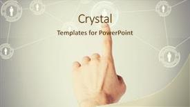  Presentation with business networking - Colorful slide set enhanced with future world - business technology internet and networking backdrop and a  colored foreground