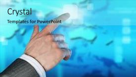  Presentation with international business - Presentation design enhanced with future world - international business concept background and a arctic colored foreground