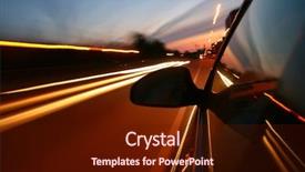  Presentation with futuristic cars - Slides having futuristic cars - speed drive at night background and a  colored foreground