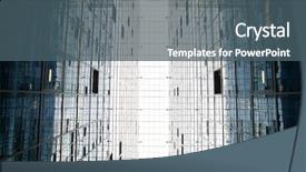  Presentation with building modeling information - Slides featuring futuristic city - office building perspective windows background and a ocean colored foreground