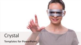  Presentation with cyber - Presentation theme enhanced with futuristic concept with techno cyber background and a lemonade colored foreground