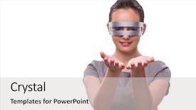  Presentation with cyber - Amazing PPT theme having futuristic concept with techno cyber backdrop and a light gray colored foreground