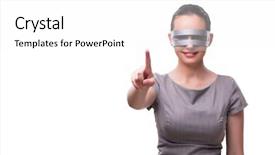  Presentation with cyber - Colorful slides enhanced with futuristic concept with techno cyber backdrop and a white colored foreground