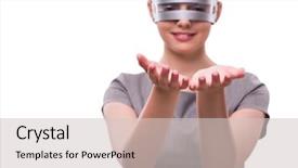  Presentation with cyber - Slides enhanced with futuristic concept with techno cyber background and a light gray colored foreground