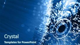  Presentation with fiber optics - Presentation theme featuring fiber optics background with lots background and a ocean colored foreground