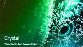  Presentation with fiber optics - Cool new presentation theme with computer world - fiber optics background with lots backdrop and a ocean colored foreground