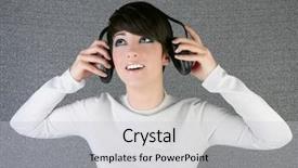  Presentation with futuristic - Beautiful presentation design featuring futuristic fashion future woman hearing backdrop and a  colored foreground