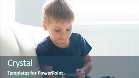  Presentation with mobile technology - Beautiful slide set featuring futuristic gadgets internet and generation backdrop and a ocean colored foreground