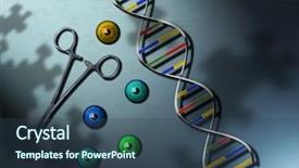  Presentation with futuristic - Slide set with futuristic image with dna strand background and a ocean colored foreground