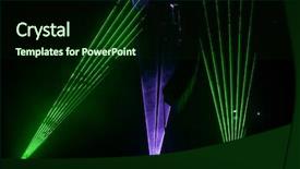  Presentation with laser - Beautiful presentation theme featuring futuristic laser lights hi tech backdrop and a forest green colored foreground