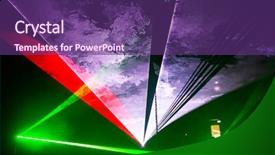  Presentation with laser - Audience pleasing PPT theme consisting of futuristic laser lights hi tech backdrop and a violet colored foreground