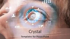  Presentation with cyber - Slide deck enhanced with futuristic modern cyber man background and a coral colored foreground